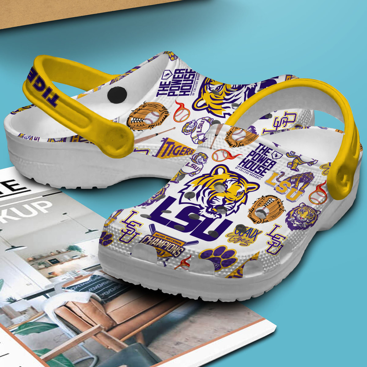 LSU Tigers football NCAA Premium Crocss Crocband Clogs Shoes ...
