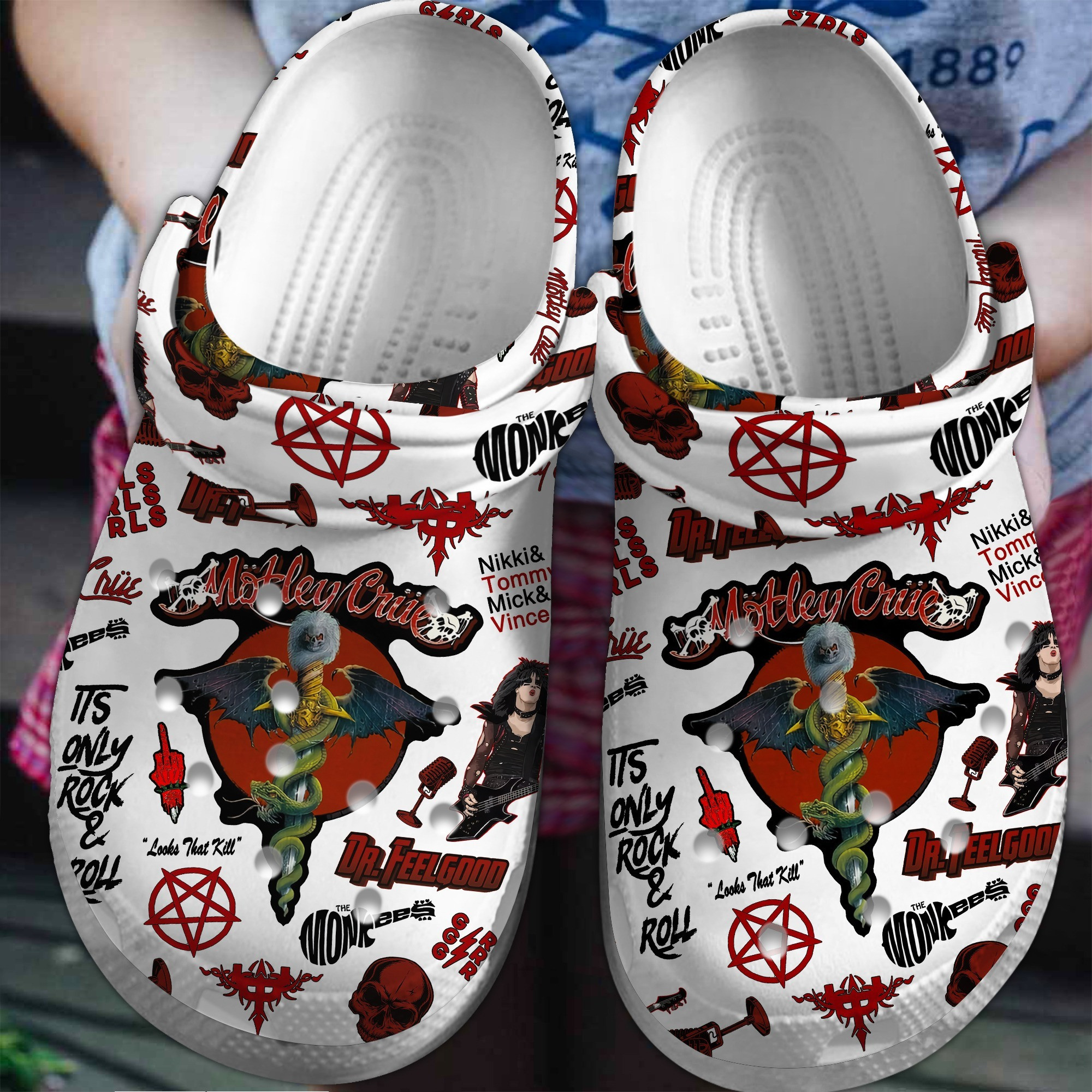 Motley Crue Rock Band Music Crocss Crocband Clogs Shoes Comfortable For ...